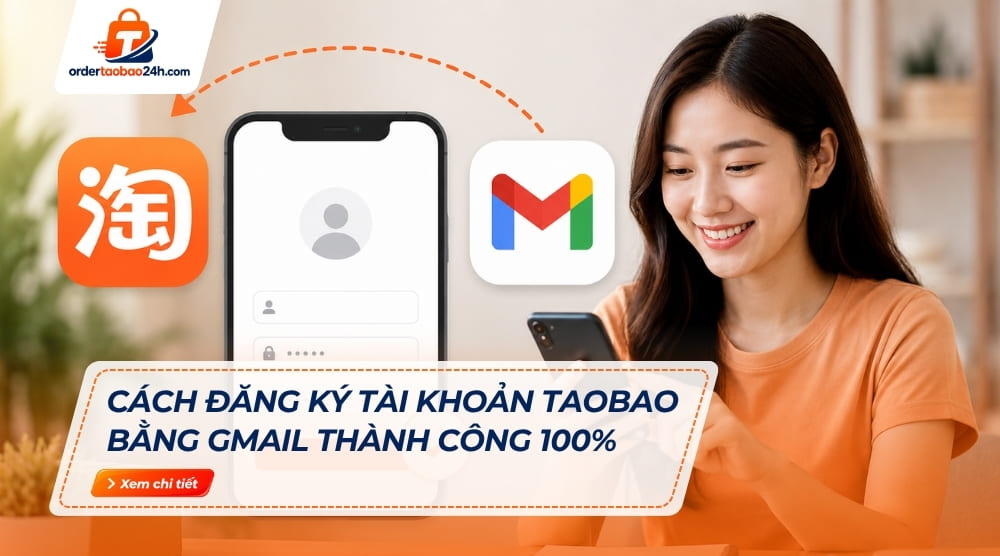 Cách đăng ký tài khoản Taobao bằng Gmail thành công 100%