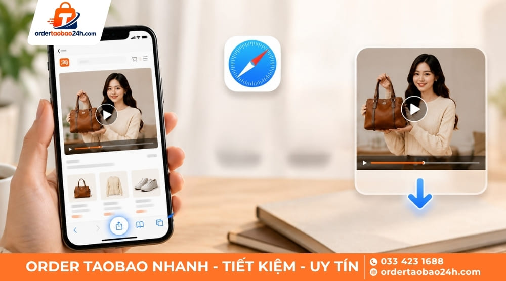 Cách tải video Taobao về điện thoại trên Safari