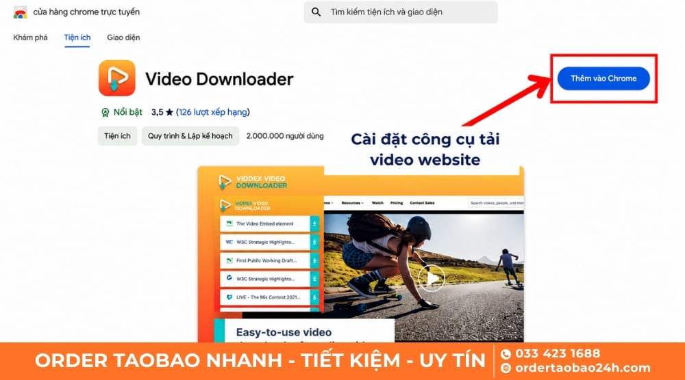 Cài tiện ích tải video Taobao trên Chrome