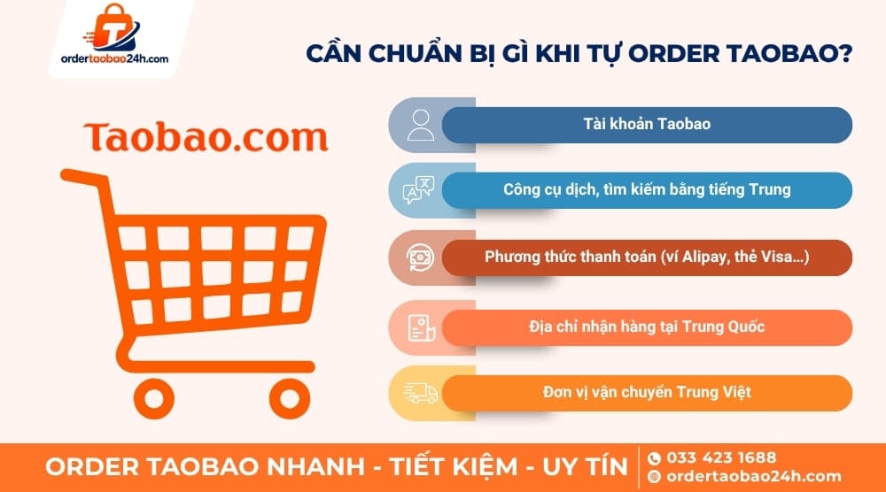 Chuẩn bị gì trước khi tự order Taobao