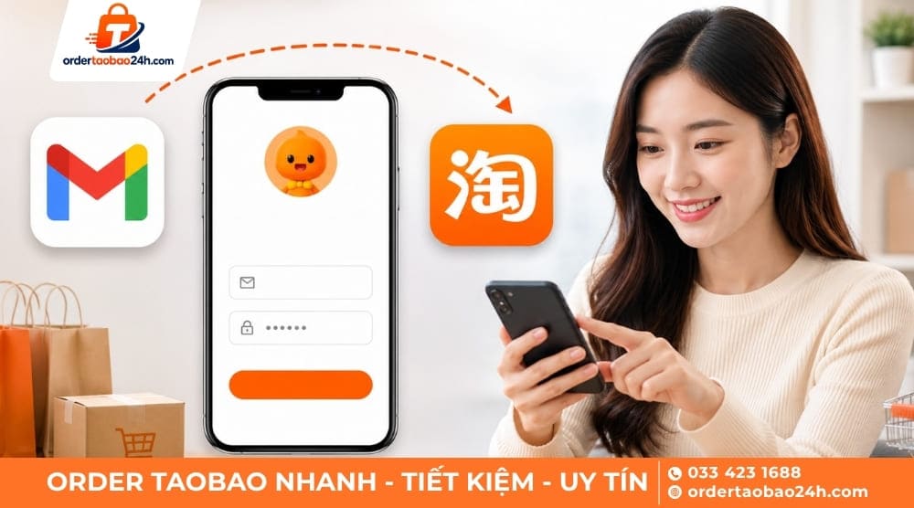 Đăng ký Taobao bằng gmail