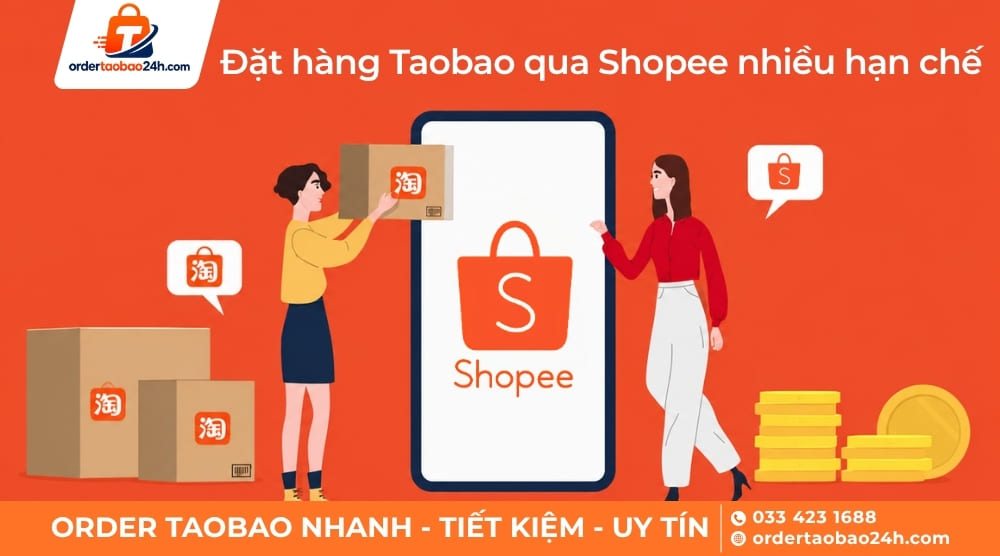 Đặt hàng Taobao qua Shopee nhiều hạn chế