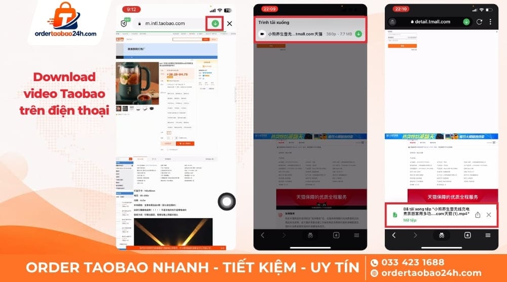 Download video Taobao về điện thoại