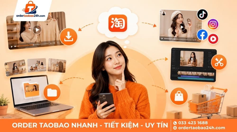 Tải video Taobao về điện thoại cho nhiều mục đích