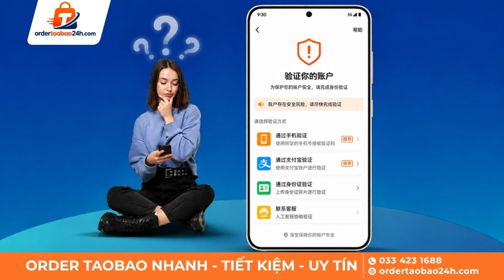 Taobao bắt xác minh danh tính bảo vệ tài khoản