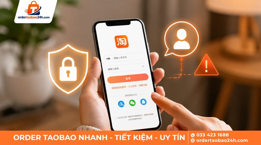Taobao yêu cầu đăng nhập khi truy cập app