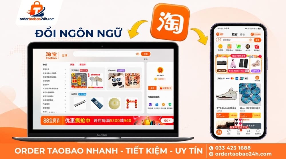 Thay đổi ngôn ngữ Taobao sang tiếng Việt dễ sử dụng