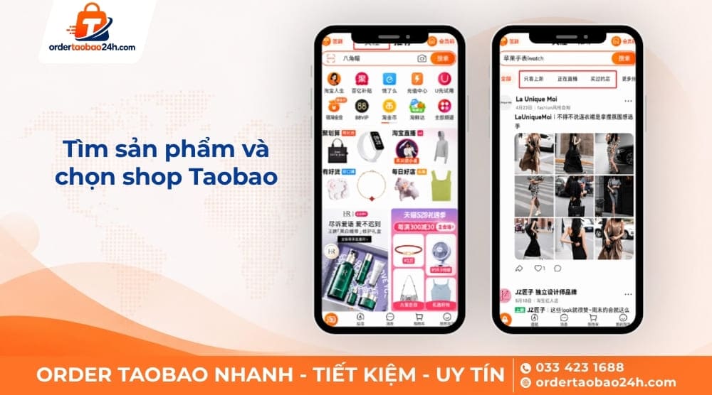 Tìm sản phẩm Taobao muốn order về Việt Nam