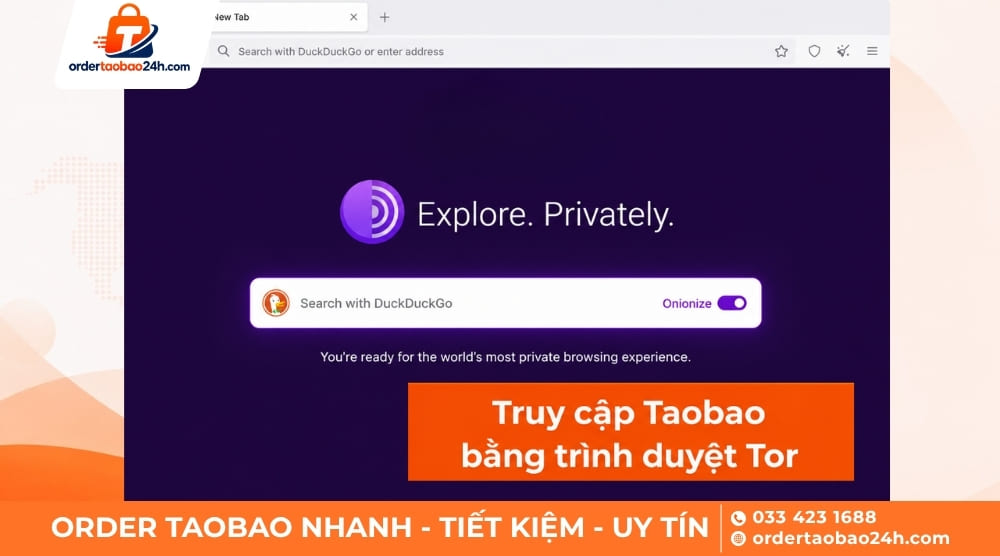 Truy cập Taobao không đăng nhập bằng trình duyệt Tor