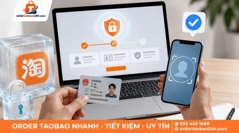 Xác minh danh tính mở khóa tài khoản Taobao bị đóng băng