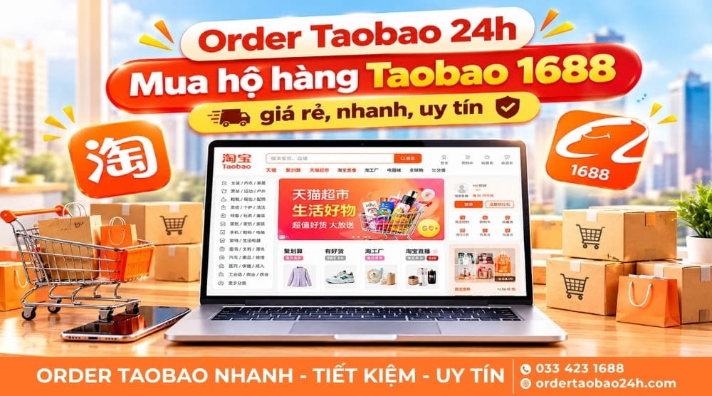 Order Taobao 24h mua hộ hàng Taobao 1688 nhanh, rẻ, uy tín